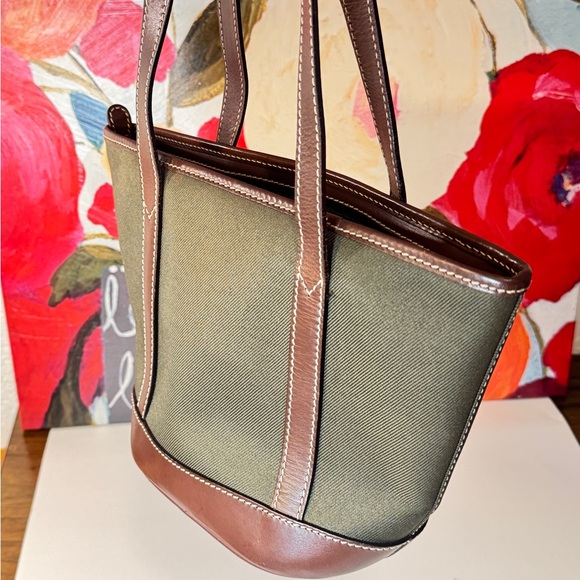 Dooney & Bourke Olive and Chocolate Tote - Picture 13 of 15
